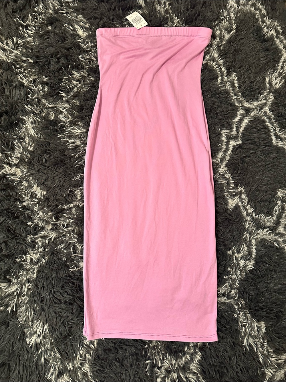 Pink Purple Tube Bodycon Midi Dress